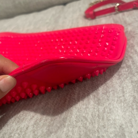 Christian Louboutin Loubiposh Studded Pink Clutch or Shoulder Bag - Picture 6 of 14
